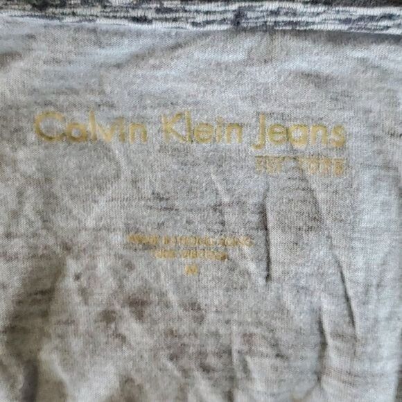 Calvin Klein Jeans Shirt Top Blouse Short Sleeve Blue Women's WOMAN'S MEDIUM - Picture 5 of 8